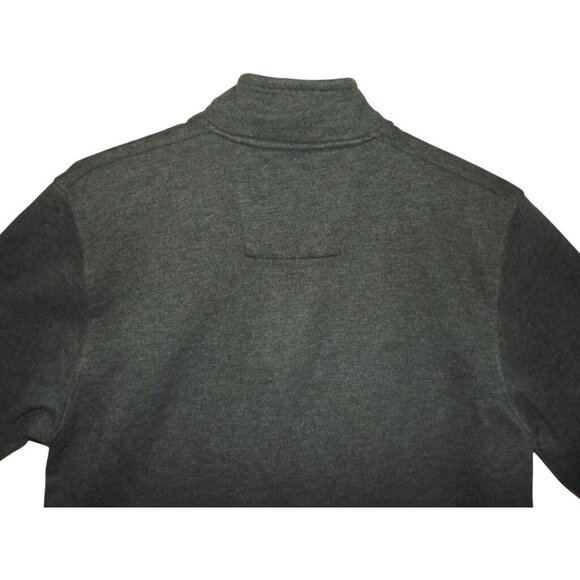 ARROW Pullover Sweatshirt Mens XL Gray Heather Quarter-Zip Sueded Fleece Shirt - Picture 8 of 11